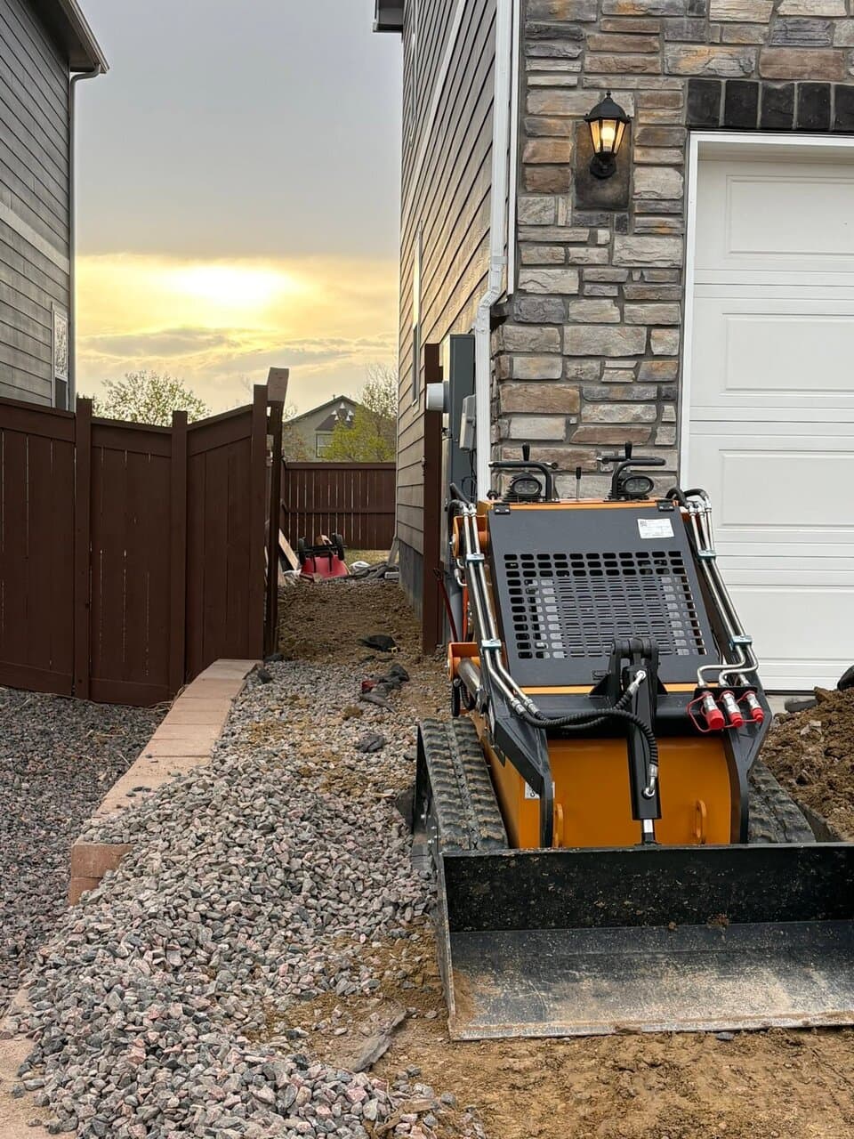 Compact equipment at a residential property entrance